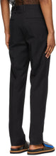 Dries Van Noten Black Twill Tapered Trousers