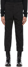 Dries Van Noten Black Twill Trousers - DRIES VAN NOTEN PANTAUX DE TWILL NOIR - 밴, 검은 능직 바지를 건조