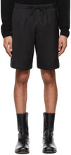 Dries Van Noten Black Viscose Shorts - Stries Van Noten Short de viscose noire - 밴 밴 알코올 검은 비스코스 반바지