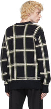 Dries Van Noten Black Wool Check Sweater