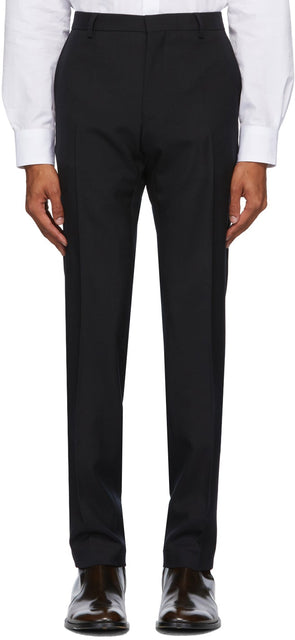 Dries Van Noten Black Wool Trousers - Dries Van Noten Pantalon en laine Noire - 밴 알코올 검은 양모 바지를 건조시킵니다
