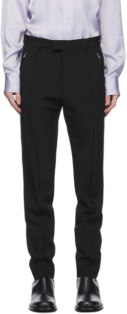 Dries Van Noten Black Zip Trousers - Dries Van Noten Pantalon Zip Black - 바지 밴 알코올 블랙 지퍼 바지
