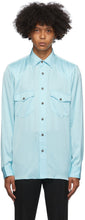 Dries Van Noten Blue Ballroom Shirt - SHIRES VAN NOTEN CHEMISE DE BALLULON BLUE - 건조 밴 알 렌 푸른 무도 셔츠 셔츠