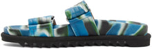 Dries Van Noten Blue Camo Slide Sandals