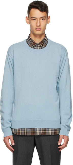 Dries Van Noten Blue Cashmere Sweater - SHARES VAN NOTEN NOTEN SWORKERE BLEU - 건조 밴 알 렌 푸른 캐시미어 스웨터