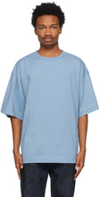 Dries Van Noten Blue Cotton Oversized T-Shirt - DRIES VAN NOTEN T-shirt surdimensionné en coton bleu - 밴, 푸른 코튼 대형 티셔츠를 마시 러