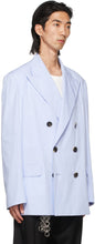 Dries Van Noten Blue Cotton Poplin Blazer
