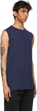 Dries Van Noten Blue Jersey Tank Top