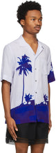 Dries Van Noten Blue Len Lye Edition Graphic Short Sleeve Shirt