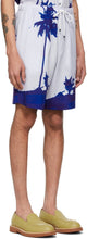 Dries Van Noten Blue Len Lye Edition Palm Tree Shorts