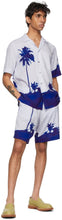 Dries Van Noten Blue Len Lye Edition Palm Tree Shorts