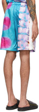 Dries Van Noten Blue Len Lye Edition Satin Shorts