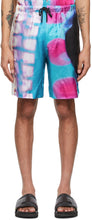 Dries Van Noten Blue Len Lye Edition Satin Shorts - Dries Van Noten Blue Len Lye Edition Shorts Satin - 밴 알지 푸른 Len Lye Edition 새틴 반바지