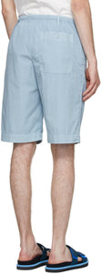 Dries Van Noten Blue Poplin Shorts
