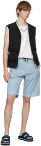 Dries Van Noten Blue Poplin Shorts