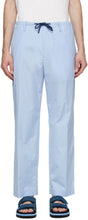 Dries Van Noten Blue Poplin Trousers - Dries Van Noten Blue Poplin Pantalon - 밴을 마시 며 파란색 포핀 바지