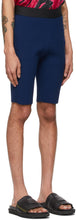 Dries Van Noten Blue Rib Knit Shorts