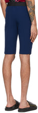 Dries Van Noten Blue Rib Knit Shorts