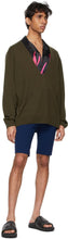 Dries Van Noten Blue Rib Knit Shorts