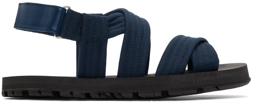 Dries Van Noten Blue Strap Sandals - Sèche sandales de sangle bleue - 밴을 마시 며 파란색 끈 샌들