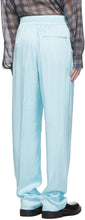 Dries Van Noten Blue Viscose Drawstring Trousers