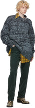 Dries Van Noten Blue Wool Maxi Sweater