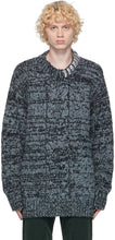 Dries Van Noten Blue Wool Maxi Sweater - SHARIES VAN NOTEN PULLAIRE MAXI DE LAINES BLUE - 밴 알지 푸른 양모 맥시 스웨터를 건조시킵니다
