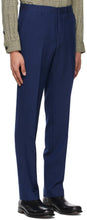Dries Van Noten Blue Wool Trousers