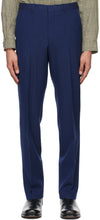 Dries Van Noten Blue Wool Trousers - Dries Van Noten Pantalons en laine bleus - 밴을 마시 며 푸른 양모 바지를 마시고 있습니다