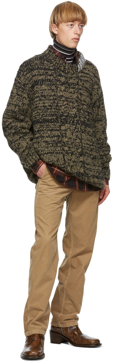 Dries Van Noten Brown Corduroy Trousers