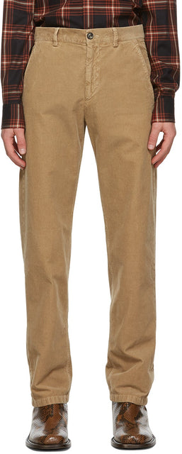 Dries Van Noten Brown Corduroy Trousers - Dries Van Noten Brown CoreURoyy Pantalons - 밴, 갈색 코듀로이 바지를 건조합니다