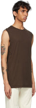 Dries Van Noten Brown Jersey Tank Top