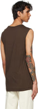 Dries Van Noten Brown Jersey Tank Top