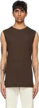 Dries Van Noten Brown Jersey Tank Top - DRIES VAN NOTEN NOTEN JERSEY DOWAR - 건조 밴 알지 브라운 저지 탱크 탑
