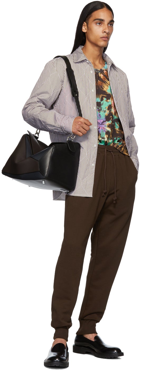 Dries Van Noten Brown Quilted Military Shirt