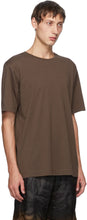 Dries Van Noten Brown Round Collar T-Shirt