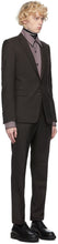 Dries Van Noten Brown Wool Straight Suit