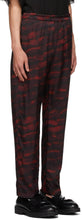 Dries Van Noten Burgundy Len Lye Edition Satin Print Trousers
