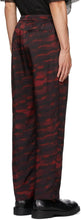 Dries Van Noten Burgundy Len Lye Edition Satin Print Trousers