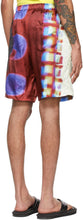 Dries Van Noten Burgundy Len Lye Edition Satin Shorts