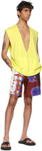 Dries Van Noten Burgundy Len Lye Edition Satin Shorts