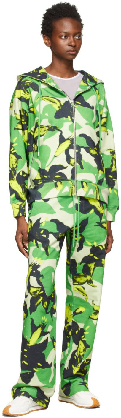 Dries Van Noten Green Len Lye Edition Floral Print Lounge Pants