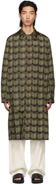 Dries Van Noten Green Len Lye Edition Graphic Print Coat - Dries Van Noten Green Len Lye Edition Imprimé graphique - Dries van noten 녹색 Len Lye Edition 그래픽 인쇄 코트