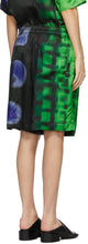 Dries Van Noten Green Len Lye Edition Print Long Shorts