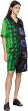 Dries Van Noten Green Len Lye Edition Print Long Shorts