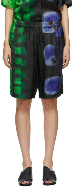 Dries Van Noten Green Len Lye Edition Print Long Shorts - Dries Van Noten Green Len Lye Edition Print Short Long Shorts - Dries van no noten 녹색 len lye 에디션 인쇄 긴 반바지