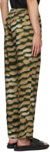 Dries Van Noten Green Len Lye Edition Satin Print Trousers