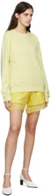 Dries Van Noten Green Organza Overlay Shorts