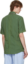 Dries Van Noten Green Poplin Short Sleeve Shirt