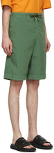 Dries Van Noten Green Poplin Shorts
